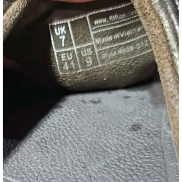 Fitflop Brown Bronze Leather Flip Flop Sandal Shoe Women Sz 9  OH09 - Picture 2 of 8